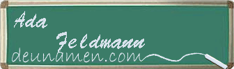 Ada Feldmann Visitenkarte